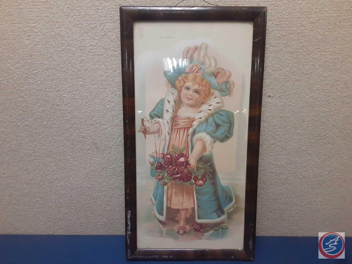 Framed Print Victorian Girl in Queen Robe 11 1/2" x 21 1/2" ...