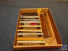 Assortment of Vintage Folding Rulers