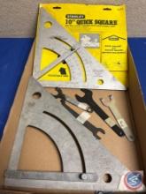 (2) Stanley Quick Squares,...Router Bit Wrenches...