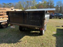 1997 Custom 10 ft. electric dump body trailer with metal sides Dual axle