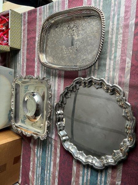 Silver plated platters