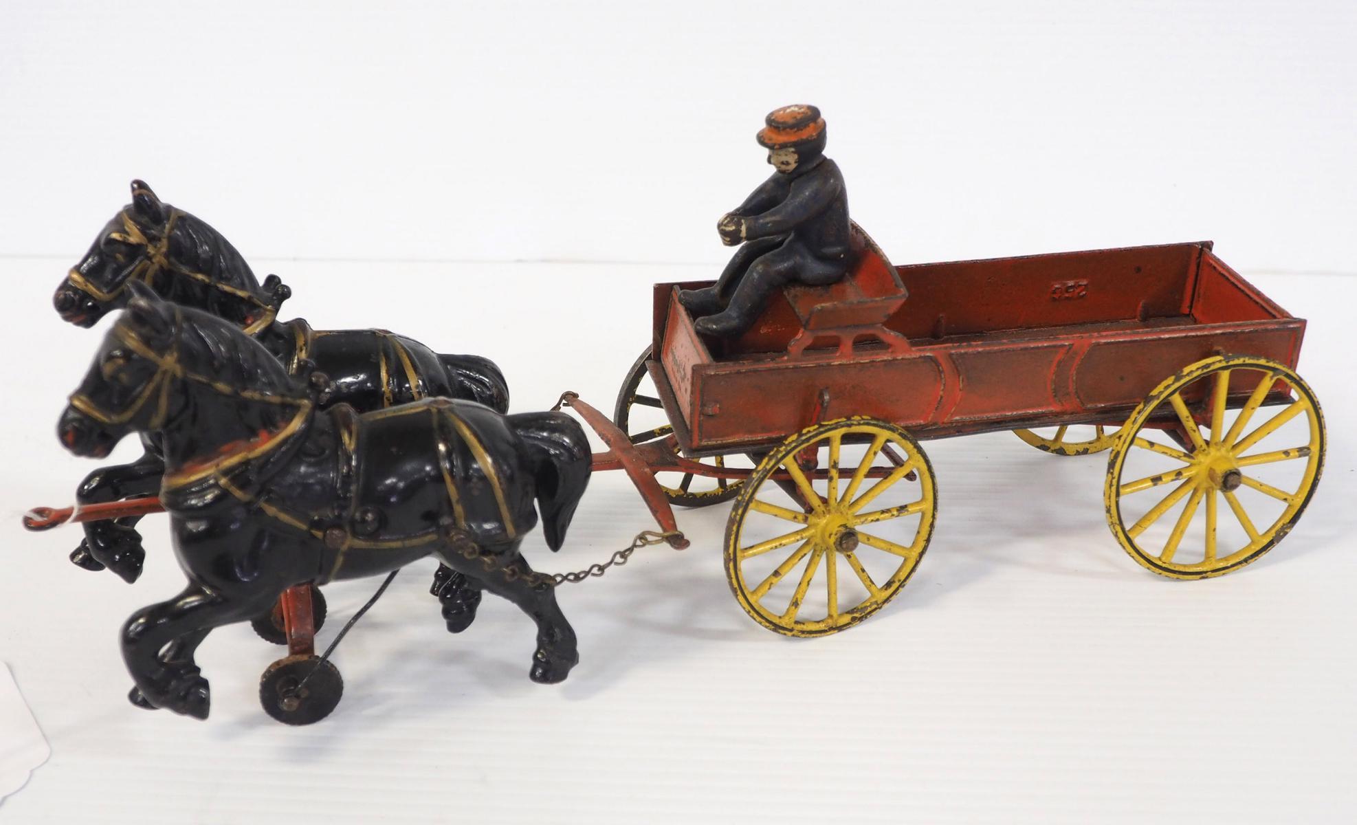 Wilkins red buckboard wagon