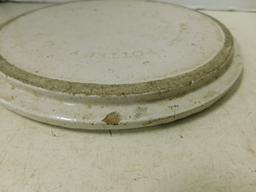 VINTAGE MACOMB POTTERY CO. CROCK LID