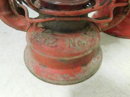 (2) VINTAGE RED BARN LANTERNS