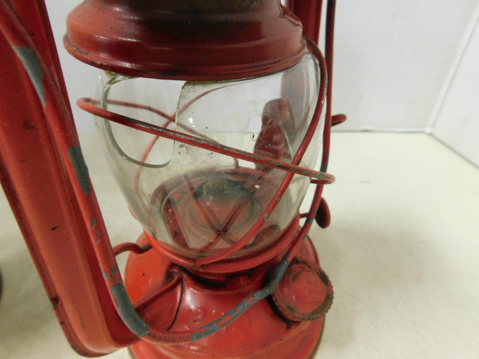 (2) VINTAGE RED BARN LANTERNS