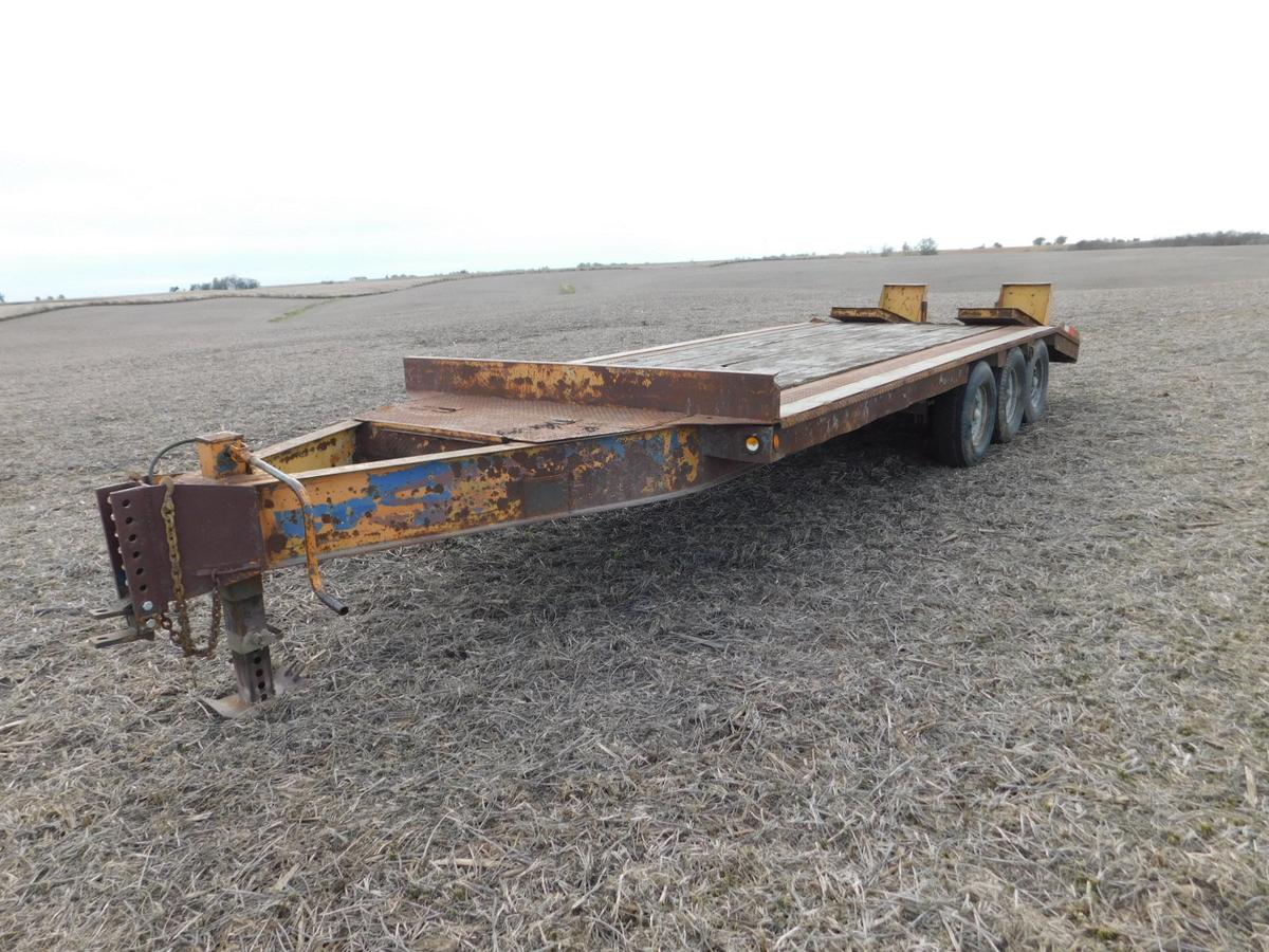 SHOP BUILT TRIPLE AXLE FARM TRAILER - NO TITLE