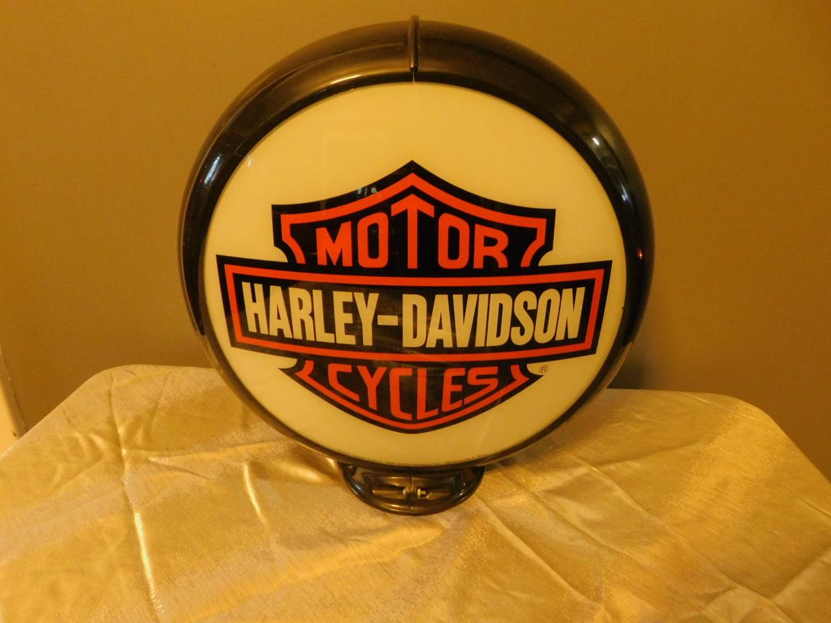 HARLEY DAVIDSON GAS PUMP GLOBE