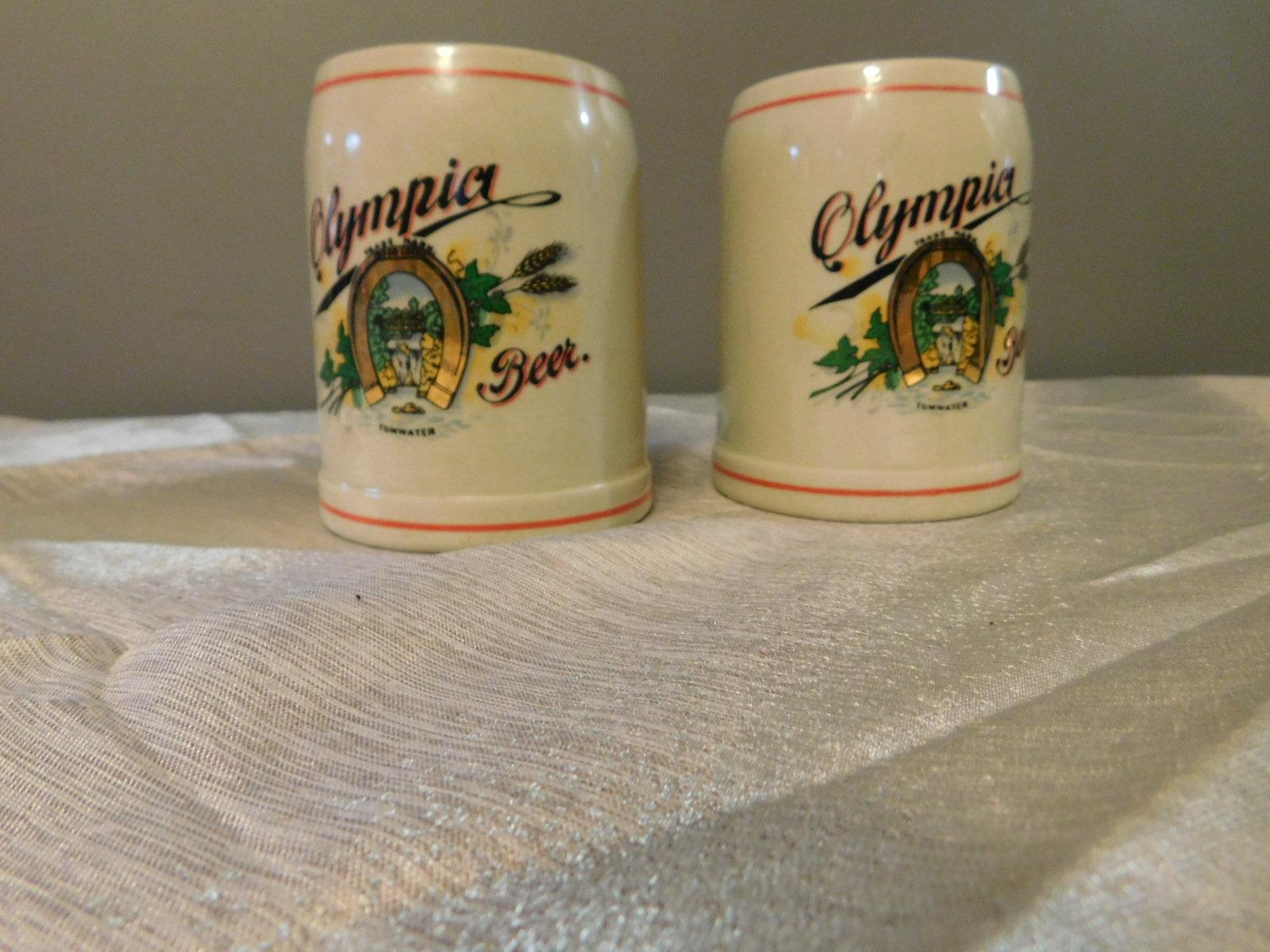 (2) OLYMPIA BEER STEINS