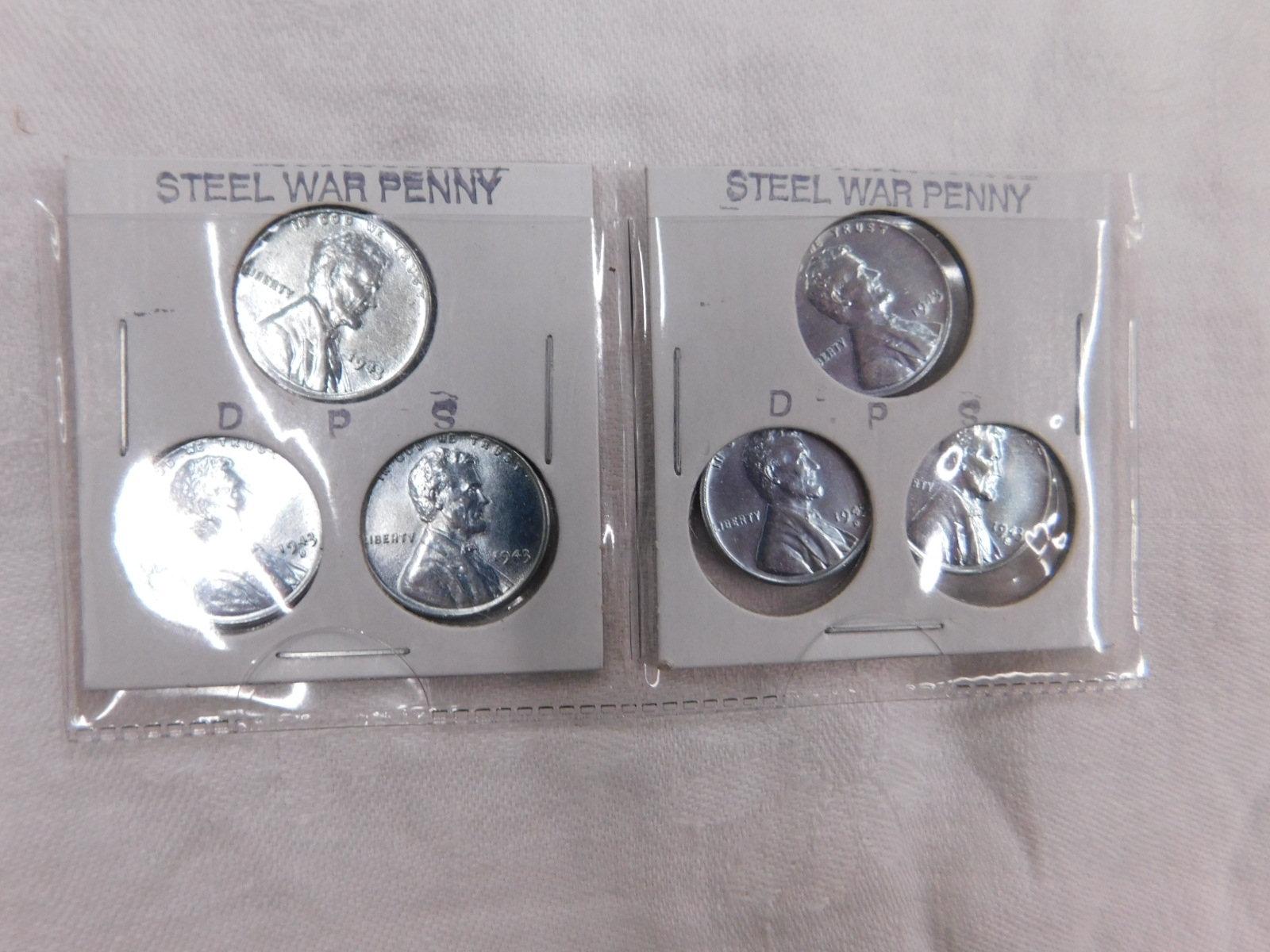 6 D-P-S STEEL WAR PENNIES