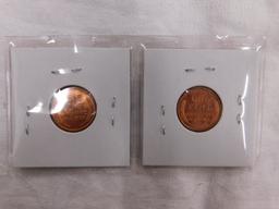 2 BRILLIANT UNCIRCULATED OLD WHEAT CENTS