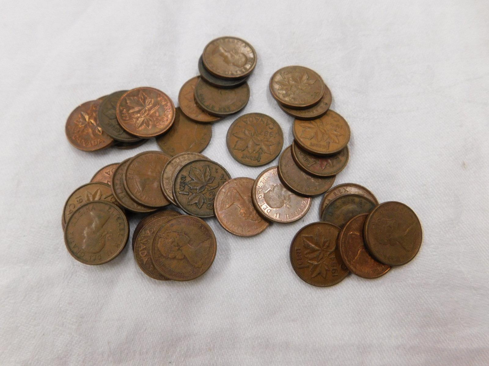 (35) CANADIAN PENNIES