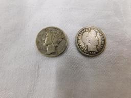 (2) US SILVER DIMES