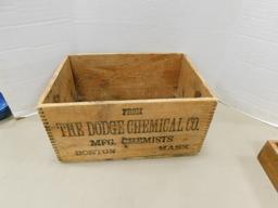 "THE DODGE CHEMICAL CO. DOVETAILED WOODEN CRATE