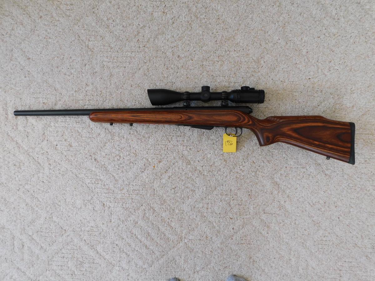 SAVAGE MODEL 25 .223 CAL RIFLE W/ SCOPE MOUNTS - LIKE NEW