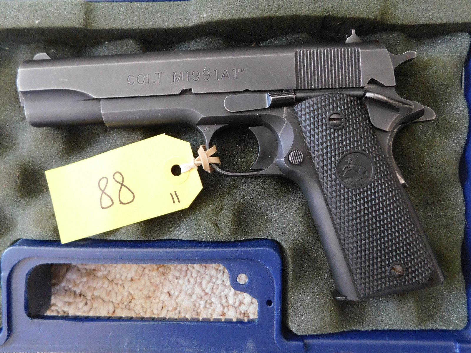 COLT MODEL 1991A1 SERIES 80 .45 ACP PISTOL W/ BOX, EXTRA MAG