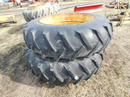 (2) 16.9X38 ARMSTRONG TRACTOR TIRES & RIMS