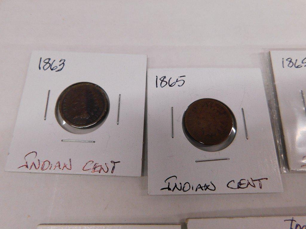 (10) 1800's INDIAN HEAD PENNIES