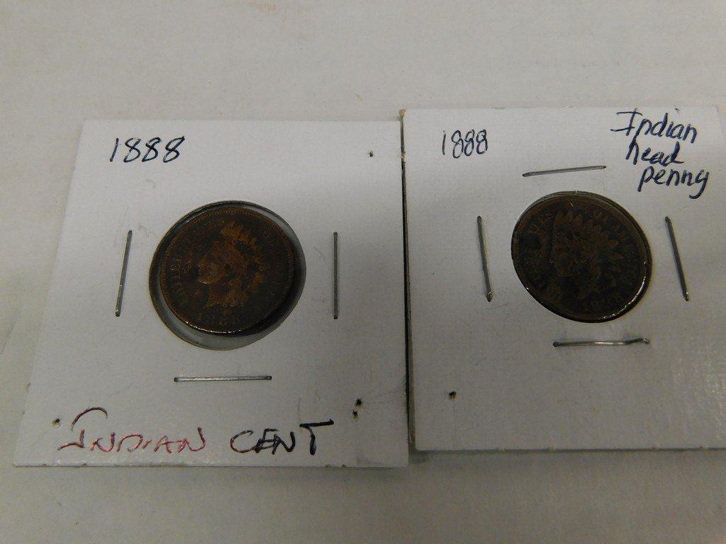 (10) 1800's INDIAN HEAD PENNIES