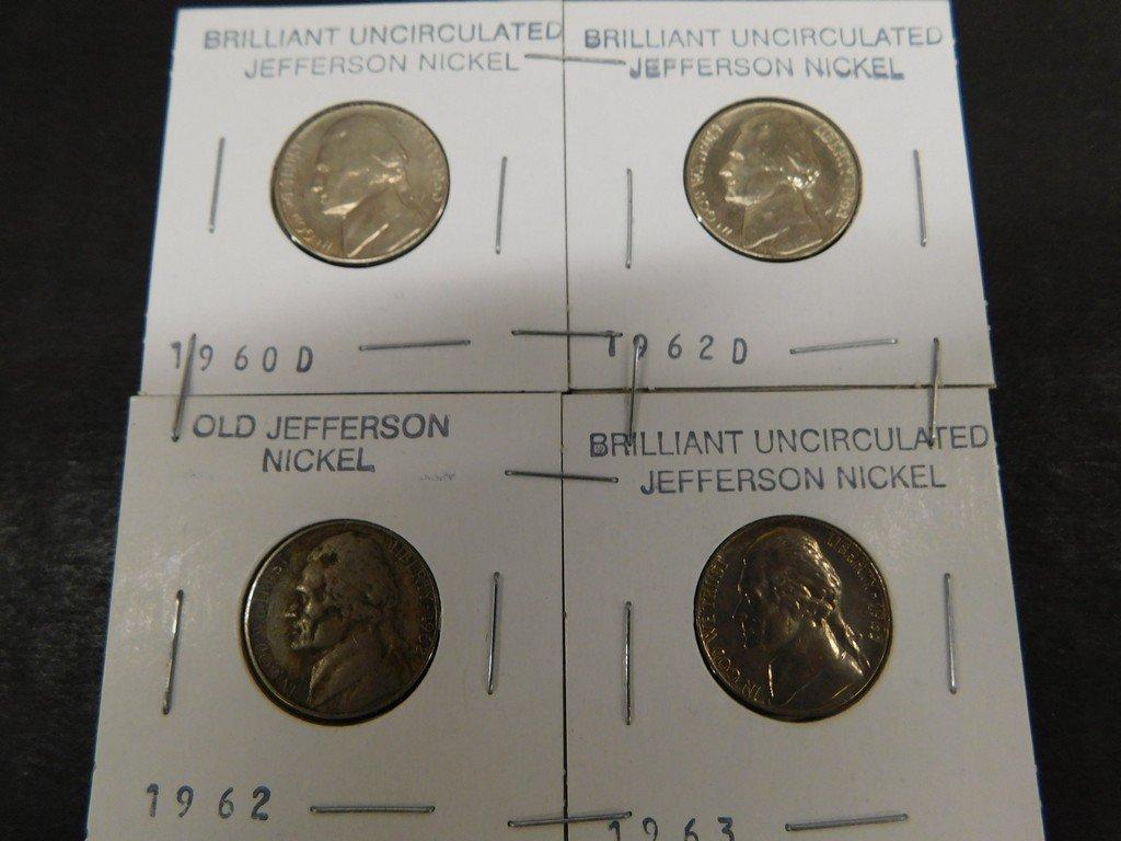 (8) 1960's UNCIRCULATED JEFFERSON NICKELS