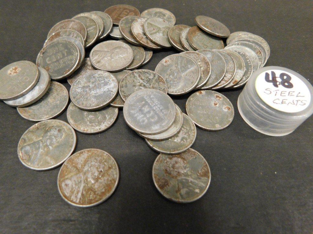 (48) 1943 STEEL WAR CENTS