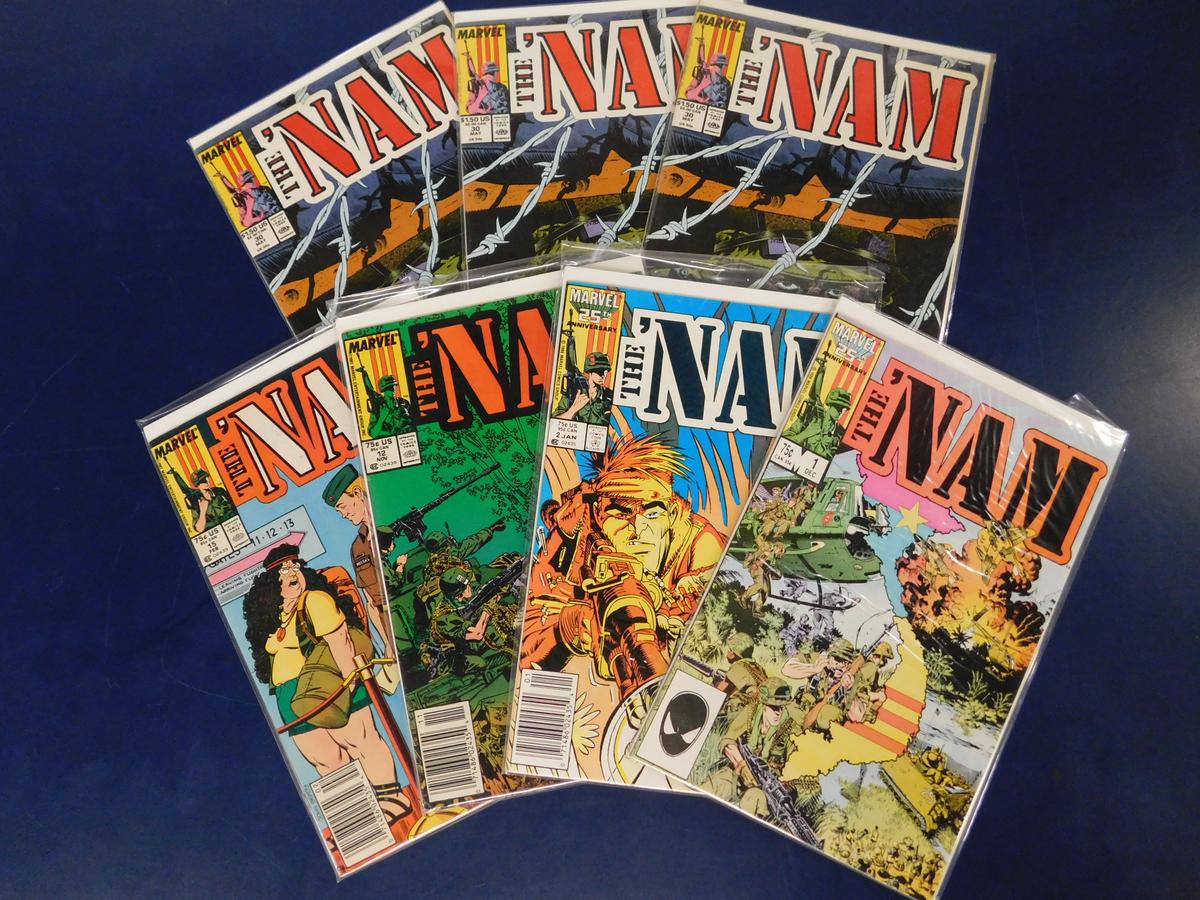 (7) MARVEL COMICS "THE NAM"