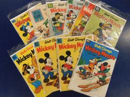 (10) WALT DISNEY "MICKEY MOUSE" COMIC BOOKS - DELL COMIC