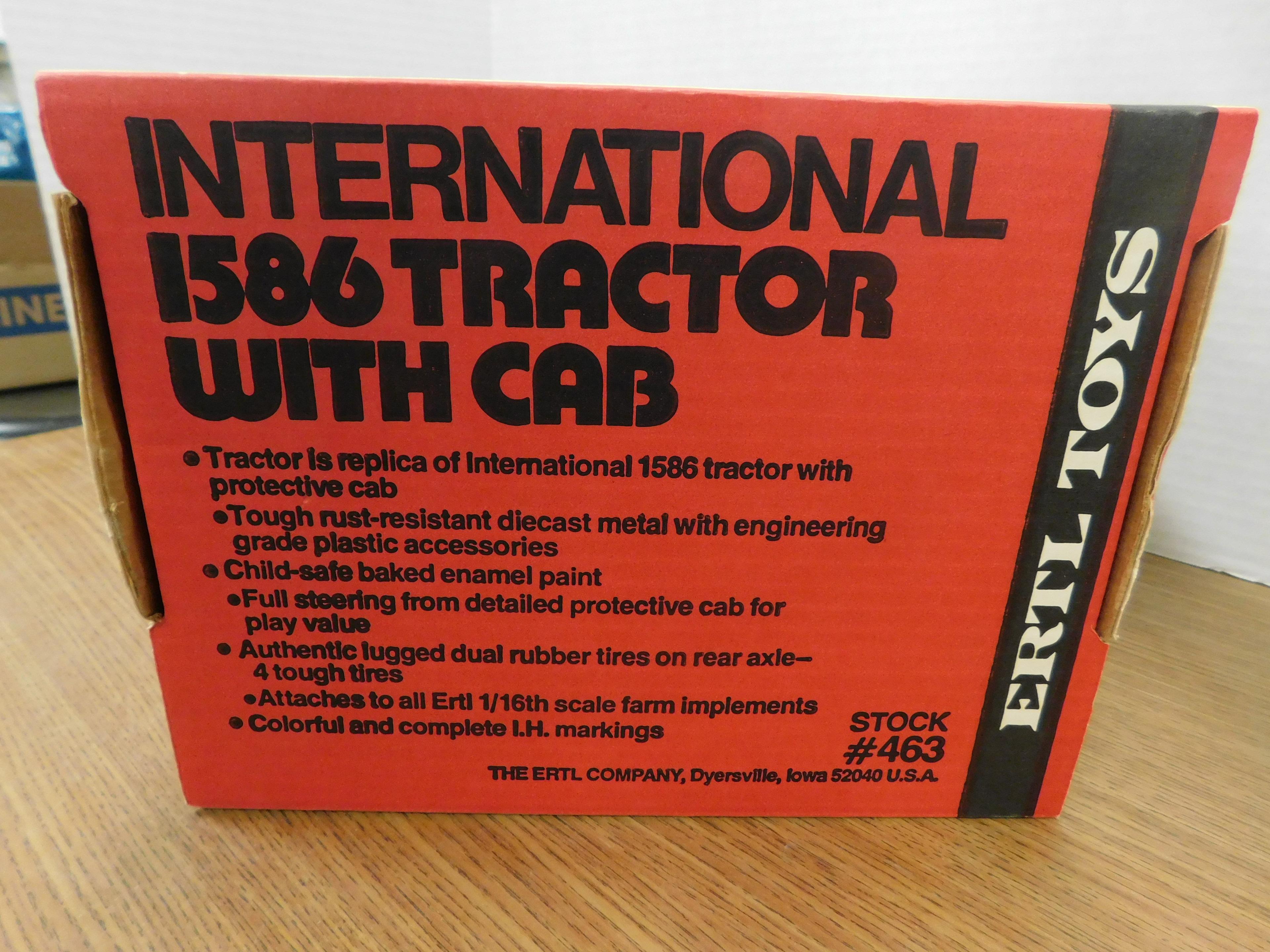 ERTL 1/16 SCALE INTERNATIONAL 1586 TRACTOR WITH CAB