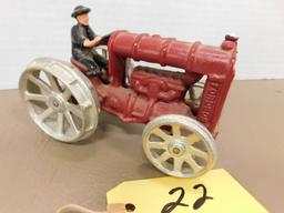 CAST IRON FORDSON TRACTOR W/ DRIVER