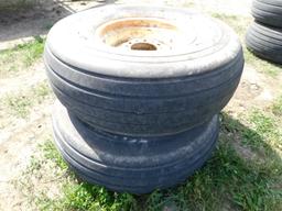 (2) 12.5-15 IMPLEMENT TIRES ON 6 BOLT RIMS