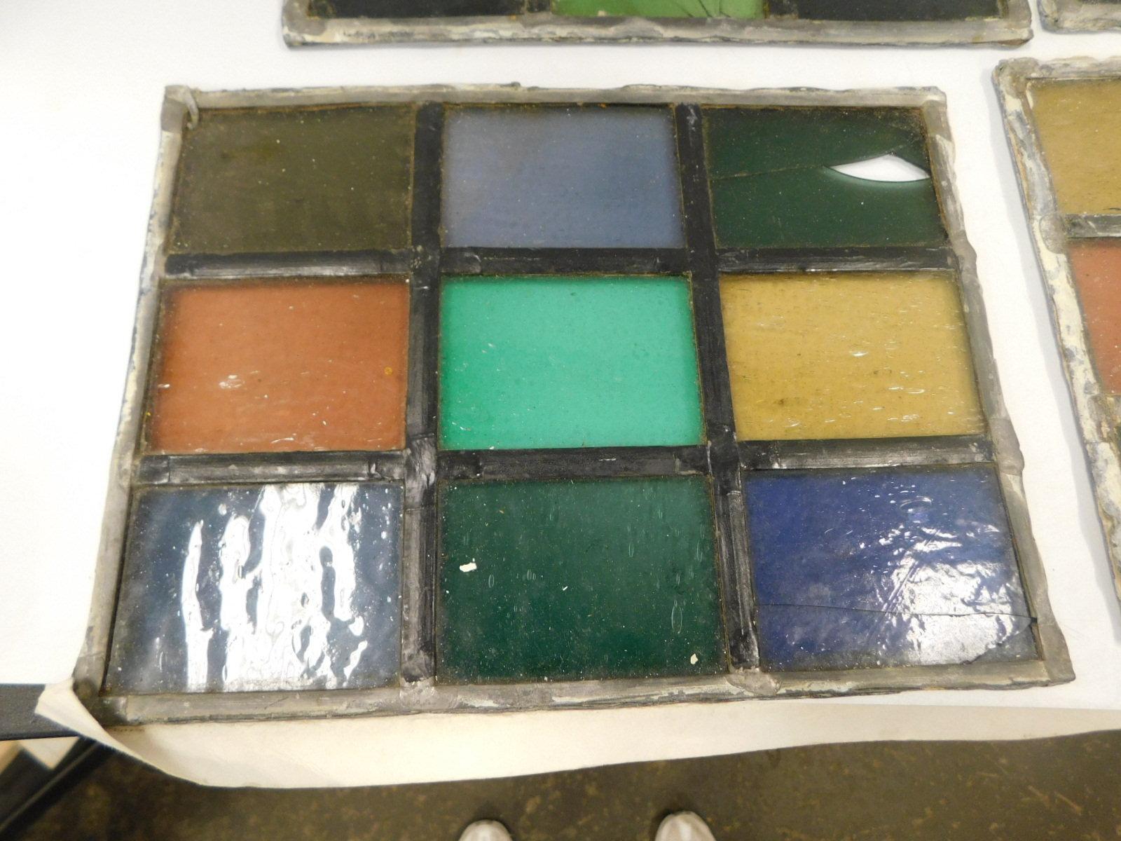 VINATGE STAIN GLASS WINDOW PANES