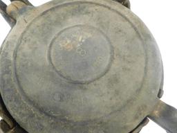 VINTAGE CAST IRON WAFFLE IRON NO. 8