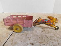 TIN TOY RABBIT CART - POSSIBLY MARX