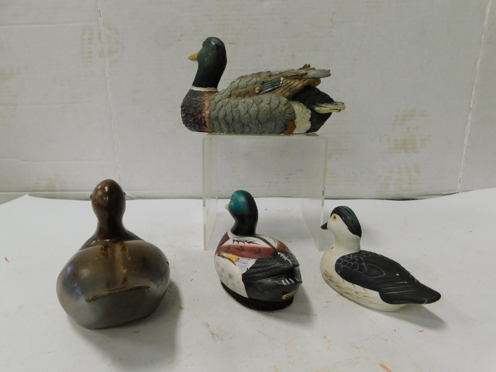 (4) ASSORTED DUCK FIGURINES