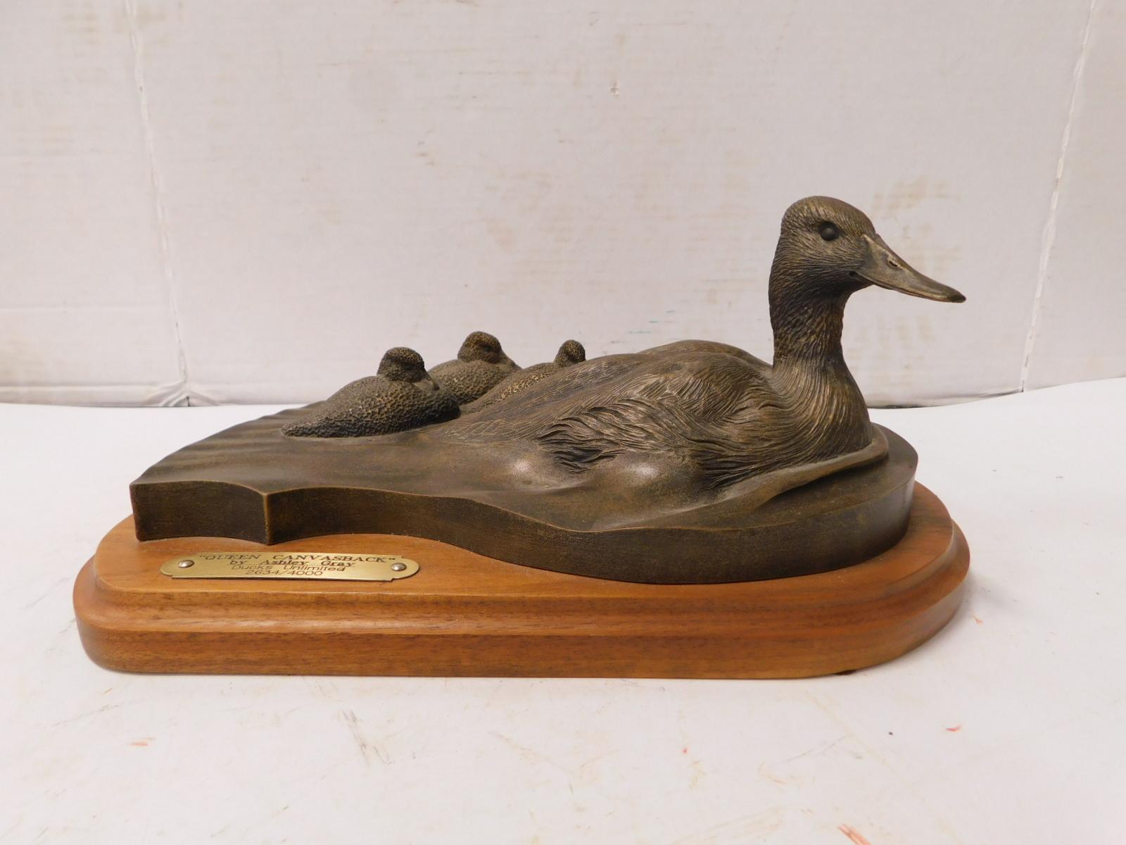 DUCKS UNLIMITED WOOD GRAVED PLAQUE