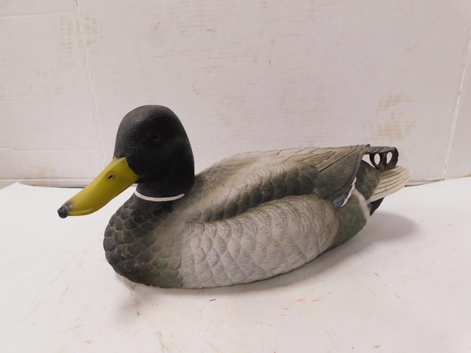 WOOD CARVED MALLARD DUCK