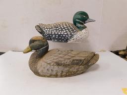 (2) 15" PAPER MACHE DUCK DECOYS