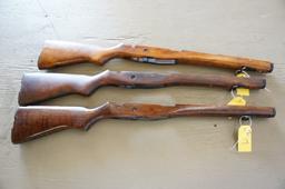 (3) MILITARY RIFLE STOCKS