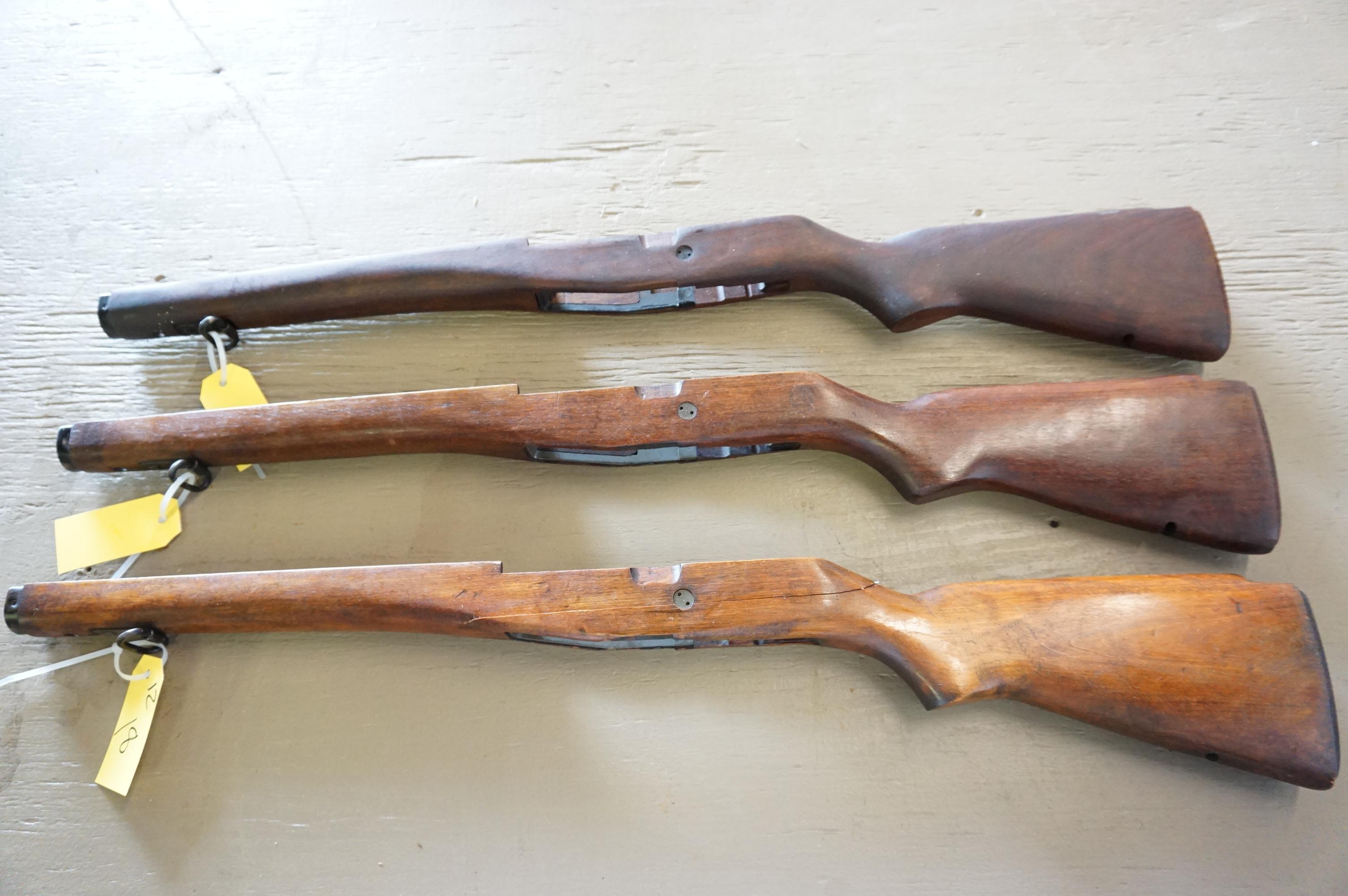 (3) MILITARY RIFLE STOCKS