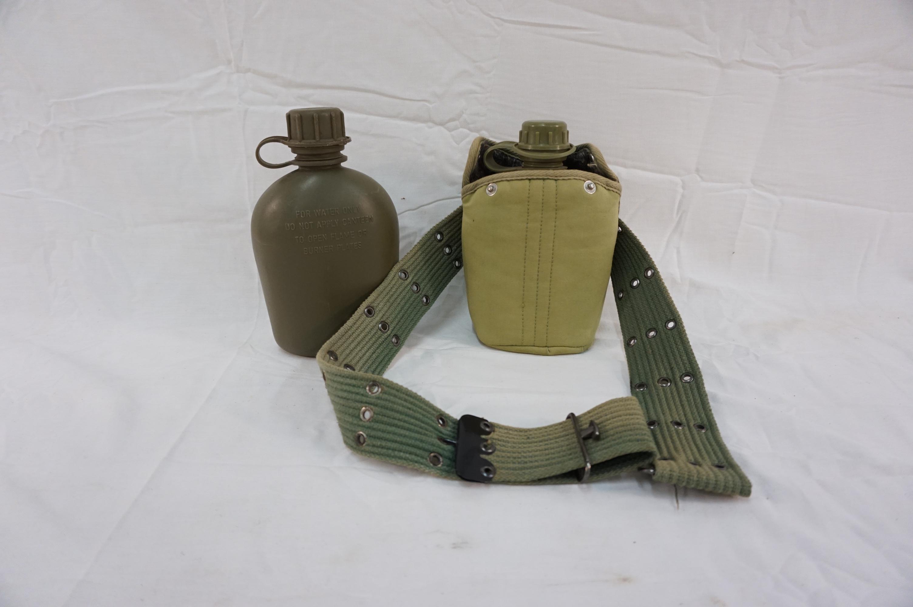 (2) PLASTIC MILITARY WATER CANTEENS