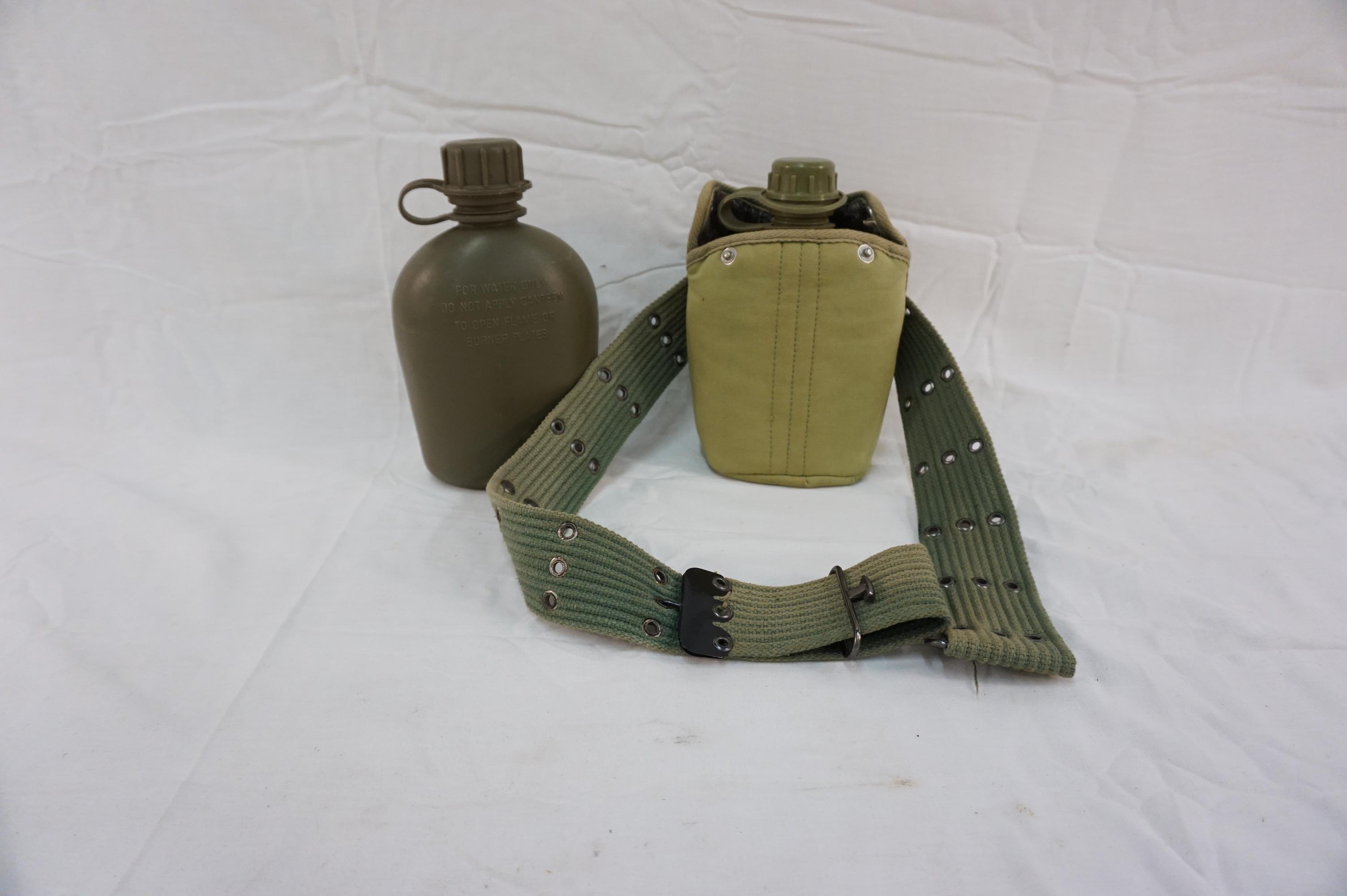 (2) PLASTIC MILITARY WATER CANTEENS