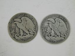1934S & 1937D LIBERTY HALF DOLLARS