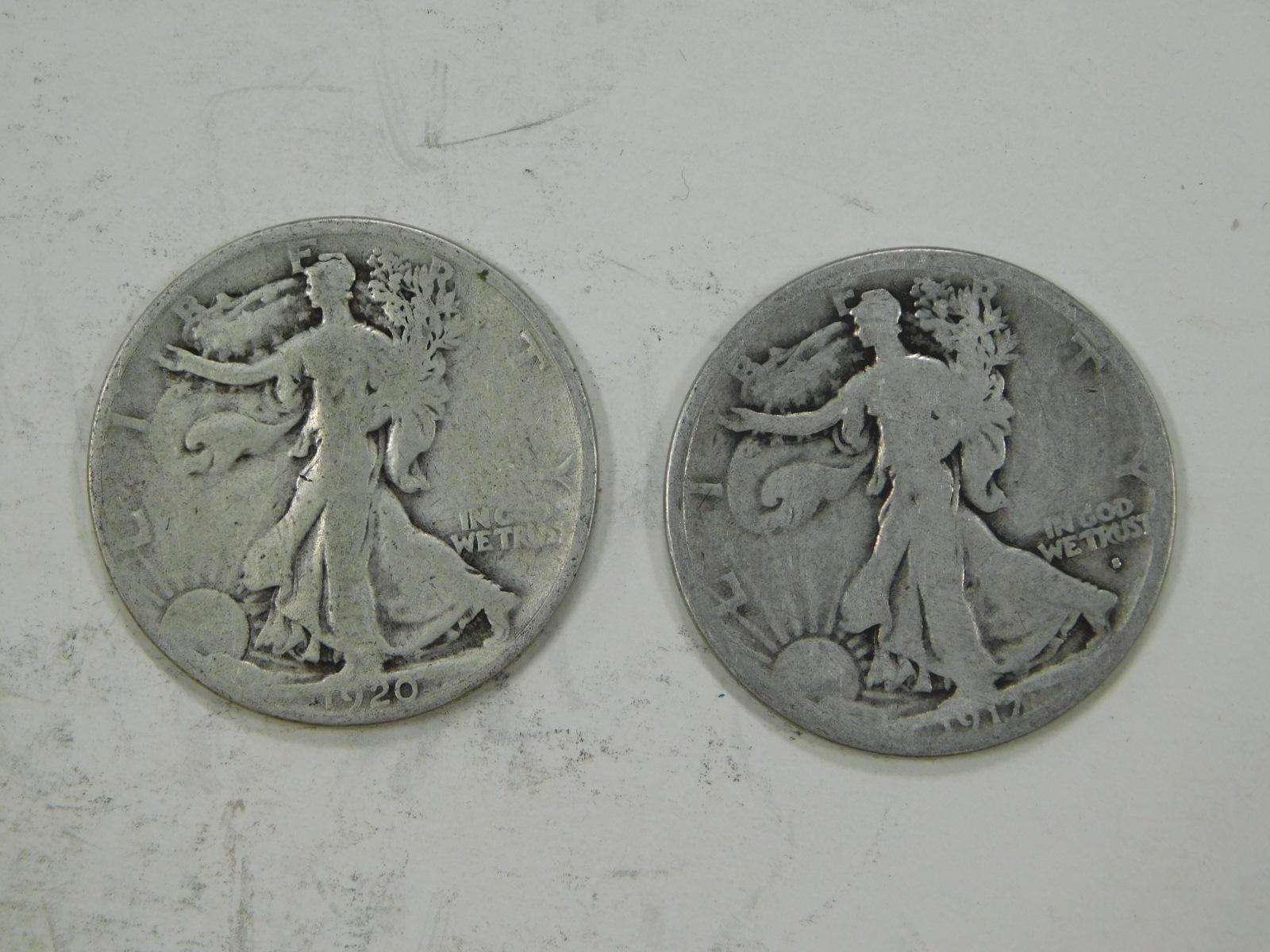 1917 & 1920 LIBERTY HALF DOLLAR