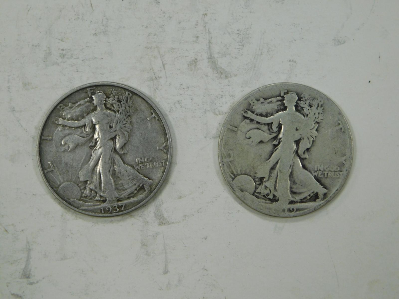 1919S & 1937D LIBERTY HALF DOLLARS