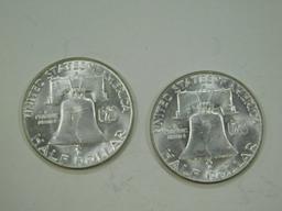 1962 FRANKLIN HALF DOLLARS