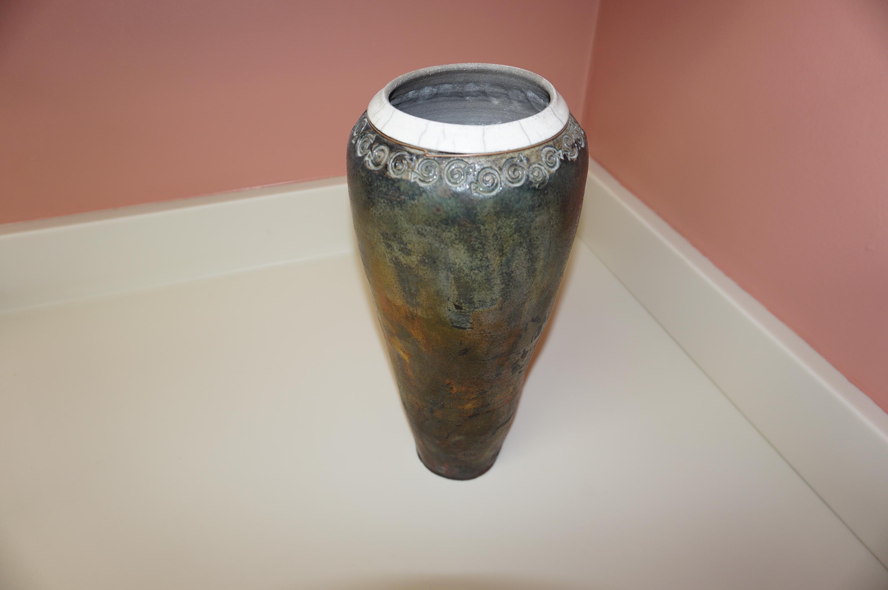 13-3/4" TIN HILL POTTERY VASE