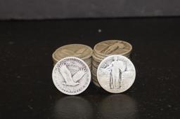 ROLL OF (31) STANDING LIBERTY QUARTERS