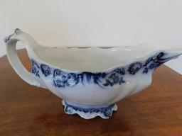 (2) FLOW BLUE GRAVY BOATS