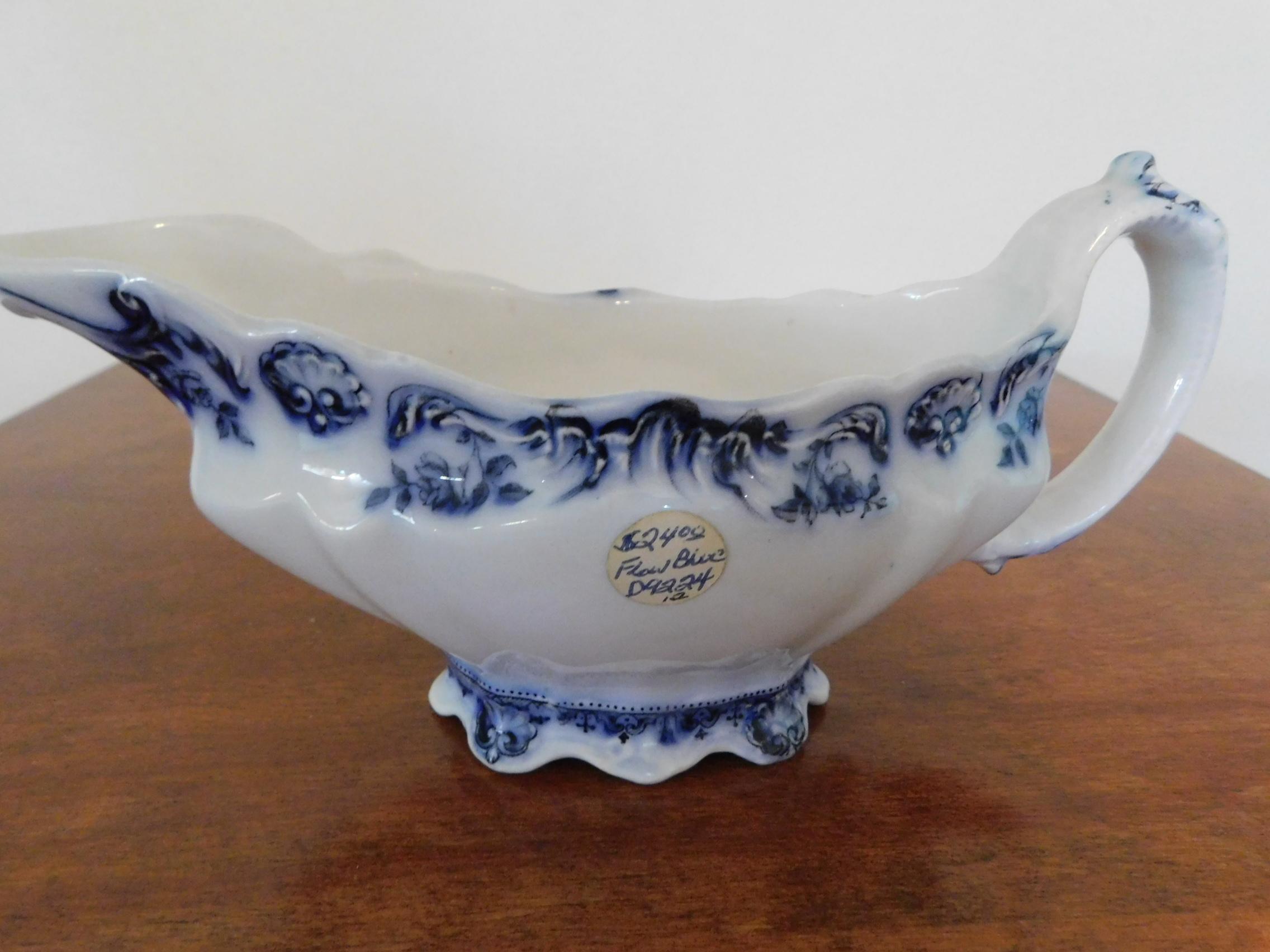 (2) FLOW BLUE GRAVY BOATS