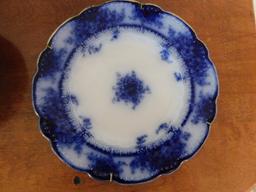 (4) FLOW BLUE DISHES