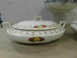 (3) VINTAGE CHINA COVERED DISHES